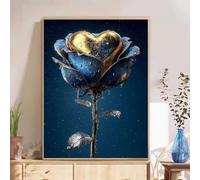 5D Diamond Painting Kits for Adults, Roses & Gold Diamond Art Kits for Beginners, DIY Full Drill Crystal Rhinestone Embroidery for Home Wall Decor & Stress Relief, 60x90cm（24"x 35"） 2Z#531