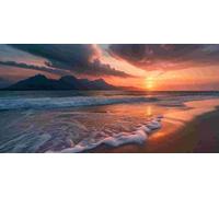 5D Diamond Painting Kits for Adults, Seascape Large Diamond Art Kits for Adults, DIY Full Round Drill Gem Art Cross Stitch Mosaic Arts Kit, Home Living Room Wall Decor Painting Kit (28x56inch) J-299