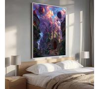 5D Diamond Painting Kits for Adults, Sky House Diamond Art Kits Adults, Full Drill Crystal Art, DIY Cross Stitch Crafts Pictures Embroidery for Home Wall Decor, Gifts for Women 24x36in PjY5177 K-7