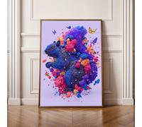5D Diamond Painting Kits for Adults, Squirrel Butterfly Diamond Art Kits Adults, Full Drill Crystal, DIY Cross Stitch Arts Crafts Pictures Embroidery for Home Wall Decor 28 x 38 Inch PjY13046 J-G