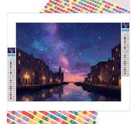 5D Diamond Painting Kits for Adults, Starry Sky & City Diamond Art Kits for Beginners, DIY Full Drill Crystal Rhinestone Embroidery for Home Wall Decor & Stress Relief, 30x40cm（12"x 16"） 2Z#1327
