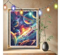 5D Diamond Painting Kits for Adults Starry Sky,Planet,DIY Cross Stitch Diamond Art Kits for Beginners,Full Drill Crystal Embroidery Picture Art and Crafts Kits for Home Wall Decor (50x70cm) 59N-6544