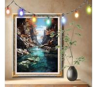 5D Diamond Painting Kits for Adults Stream,Wind Scenery,DIY Cross Stitch Diamond Art Kits for Beginners,Full Drill Crystal Embroidery Picture Art and Crafts Kits for Home Wall Decor 50x70cm 59N-6994