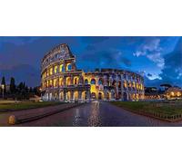 5D Diamond Painting Kits for Adults, The Roman Colosseum Large Diamond Art Kits for Adults, DIY Full Round Drill Gem Art Cross Stitch Mosaic Arts Kit, Home Living Room Wall Decor (36x72inch) J-575