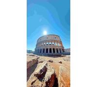 5D Diamond Painting Kits for Adults, The Roman Colosseum Large Diamond Art Kits for Adults, DIY Full Round Drill Gem Art Cross Stitch Mosaic Arts Kit, Home Living Room Wall Decor (12x24inch) J-574