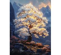 5D Diamond Painting Kits for Adults, Tree of Life Diamond Art Landscape Dimond Painting, Square Full Drill Gem Art Crafts for Adults Beginner Embroidery Cross Stitch Kits, Room Decor 32X44Inch -yx6GD