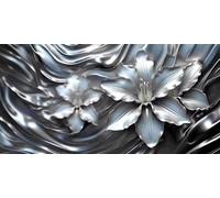 5D Diamond Painting Kits for Adults, White Orchid Large Diamond Art Kits for Adults, DIY Full Round Drill Gem Art Cross Stitch Mosaic Arts Kit, Home Living Room Wall Decor Painting Kit (40x80inch) J34