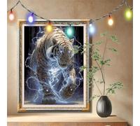 5D Diamond Painting Kits for Adults White Tiger,Scenery,DIY Cross Stitch Diamond Art Kits for Beginners,Full Drill Crystal Embroidery Picture Art and Crafts Kits for Home Wall Decor 50x70cm 59N-7654