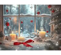 5D Diamond Painting Kits for Adults, Winter Diamond Art Christmas Sequin Gem Art Kits Kids Beginner, 80x100cm Large DIY Full Drill Rhinestone Embroidery Pictures, Home Wall Decor, Gifts for Women G-68