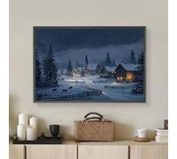 5D Diamond Painting Kits for Adults, Winter & Starry Sky Diamond Art Kit for Home Wall Decor, 40x50cm Full Drill Crystal Embroidery Cross Stitch Arts and Crafts, DIY Gem Art Gift for Beginners 1Z-1123