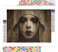 5D Diamond Painting Kits for Adults, Woman & Gothic Diamond Art Kits for Beginners, DIY Full Drill Crystal Rhinestone Embroidery for Home Wall Decor & Stress Relief, 50x70cm（20"x 28"） 2Z#533