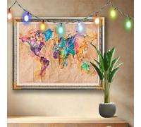5D Diamond Painting Kits for Adults World Map,Map,DIY Cross Stitch Diamond Art Kits for Beginners,Full Drill Crystal Rhinestone Embroidery Picture Art and Crafts for Home Decor (160x120cm) 511N-8890