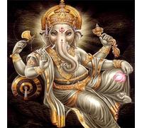 5D Diamond Painting Kits Indian Elephant God DIY Diamond Art Painting for Adults Kids Full Drill Crystal Rhinestone Embroidery Arts Cross Stitch Pictures Crafts Home Wall Decor Round Drill,30x30cm