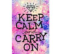 5D Diamond Painting Kits, Inspirational Words Quotes Keep Clam and Carry on WOWDECOR Full Drill DIY Diamond Art Cross Stitch Paint by Numbers