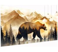 5D Diamond Painting Kits Landscape, DIY Bear Large Diamond Art Kits Adults, Round Full Drill Crystal Art Embroidery Pain by Numbers, Mosaic Making Canvas Wall Arts, for Home Decor 40x80 Inch S2-716