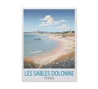 5D Diamond Painting Kits，Les Sables-d'Olonne Vendée，DIY Rhinestone Embroidery Set Paint with Diamond Art by Number Kits Cross Stitch Home Wall Craft Decoration（30 x 40 cm/11.81 x 15.74 inches）-GM90