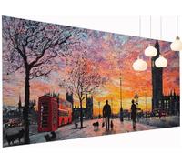 5D Diamond Painting Kits London, DIY Sky Large Diamond Art Kits Adults, Round Full Drill Crystal Art Embroidery Cross Stitch Pain by Numbers, Mosaic Canvas Wall Arts, for Home Decor 24x48 Inch S2-1328