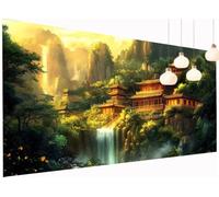 5D Diamond Painting Kits Mountain, DIY Palace Large Diamond Art Kits Adults, Round Full Drill Crystal Art Embroidery Pain by Numbers, Mosaic Making Canvas Wall Arts, for Home Decor 12x24 Inch S2-588