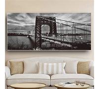 5D Diamond Painting Kits,New York Bridge Full Drill Diamond Art, Pictures Painting by Numbers for Adults Kids, DIY Embroidery Cross Stitch Kits, for Home Wall Decor Round Drill 100x200cm(40x80in)