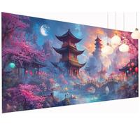 5D Diamond Painting Kits Palace, DIY Landscape Large Diamond Art Kits Adults, Square Full Drill Crystal Art Embroidery Pain by Numbers, Mosaic Making Canvas Wall Arts, for Home Decor 32x64 Inch S2-299