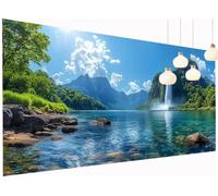 5D Diamond Painting Kits River, DIY Landscape Large Diamond Art Kits Adults, Round Full Drill Crystal Art Embroidery Pain by Numbers, Mosaic Making Canvas Wall Arts, for Home Decor 16x36 Inch S2-316