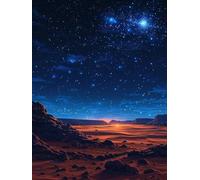 5D Diamond Painting Kits Starry Sky, Diamond Art Kits Adults Desert, DIY Full Drill Embroidery Crystal Art and Crafts for Adults, Mosaic Production, Paintings for Home Wall Decor 100x135cm P-5487