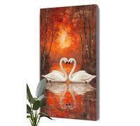 5D Diamond Painting Kits Swan, DIY Tree Large Diamond Art Kits Adults, Square Full Drill Crystal Art Embroidery Cross Stitch Pain by Numbers, Mosaic Canvas Wall Arts, for Home Decor 24x48 Inch S2-223