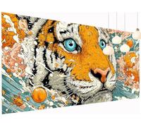 5D Diamond Painting Kits Tiger, DIY Animal Large Diamond Art Kits Adults, Round Full Drill Crystal Art Embroidery Cross Stitch Pain by Numbers, Mosaic Canvas Wall Arts, Home Decor 16x36 Inch S2-1168