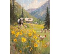 5D Diamond Painting Landscape, DIY Chicken Diamond Art Kits Adults Round Full Drill Gem Arts and Crafts for Adults kit Crystal Art Rhinestone Canvas Painting for Wall Decor Gifts 24x32 inch Q4-234
