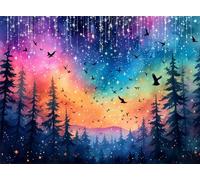 5D Diamond Painting Landscape, DIY Colorful Diamond Art Kits Adults Round Full Drill Gem Arts and Crafts for Adults kit Crystal Art Rhinestone Canvas Painting for Wall Decor Gifts 14x20 inch Q4-82