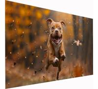 5D Diamond Painting Leaves Large Diamond Art Dog Picture DIY Square Full Drill Gem Art Crystal Embroidery Cross Stitch Set for Adults & Kids, Perfect for Wall Decor, Relaxing Hobby 90x180cm Z1-346