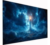 5D Diamond Painting Lighthouse Large Diamond Art Sea Picture DIY Square Full Drill Gem Art Crystal Embroidery Cross Stitch Set for Adults & Kids, Perfect for Wall Decor, Relaxing Hobby 50x100cm Z1-280