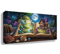 5D Diamond Painting Magic Book Diamond Art Landscape, DIY Full Square Drill Gem Art Craft Kits for Kids Arts and Crafts for Adults Rhinestone Mosaic Kit for Home Wall Decor 16x32inch, Cod-804