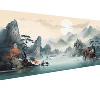 5D Diamond Painting Moon Landscape, Large Diamond Painting Kits for Adults, DIY Full Drill Diamond Art Crystal Rhinestone Gem Art Crafts Paintings for Home Wall Decoration Gifts 16x8in/40x20cm A-267