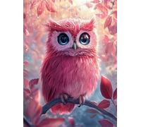 5D Diamond Painting Owl, DIY Tree Diamond Art Kits Adults Square Full Drill Gem Arts and Crafts for Adults kit Crystal Art Rhinestone Embroidery Canvas Painting for Wall Decor Gifts 20x28 inch Q4-132