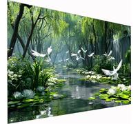 5D Diamond Painting Plant Large Diamond Art Animal Picture DIY Square Full Drill Gem Art Crystal Embroidery Cross Stitch Set for Adults & Kids, Perfect for Wall Decor, Relaxing Hobby 50x100cm Z1-832