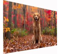 5D Diamond Painting Plant Large Diamond Art Dog Picture DIY Square Full Drill Gem Art Crystal Embroidery Cross Stitch Set for Adults & Kids, Perfect for Wall Decor, Relaxing Hobby Gift 40x80cm Z1-374