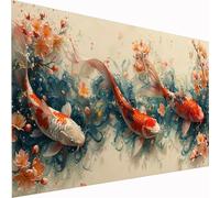 5D Diamond Painting Plant Large Diamond Art Fish Picture DIY Square Full Drill Gem Art Crystal Embroidery Cross Stitch Set for Adults & Kids, Perfect for Home Wall Decor, Relaxing Hobby 30x60cm Z1-396