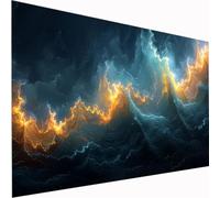 5D Diamond Painting Sea Large Diamond Art Abstract Picture DIY Square Full Drill Gem Art Crystal Embroidery Cross Stitch Set for Adults & Kids, Perfect for Wall Decor, Relaxing Hobby 60x120cm Z1-482