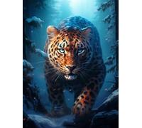 5D Diamond Painting Set, Mountain Trees and Lake Scenery Diamond Painting Pictures DIY Embroidery Kits for Home Wall and Entrance Decorations 40x50cm