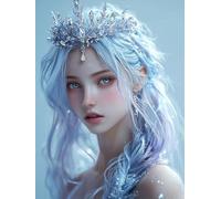 5D Diamond Painting Set, The Crown Queen DIY Round Diamonds Painting Full Drill, Gem Art Cross Stitch Ornaments Canvas, Suitable for Beginners Adults Children, Gift for a Woman 50x100cm P1CL-379