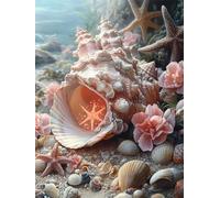 5D Diamond Painting Starfish Small Diamond Art for Adults Kids 40x50cm Paint by Numbers for Adults Shell Full Drill DIY Rhinestone Gem Art Cross Stitch Embroidery Kit for Home Wall Decor Gifts L-320