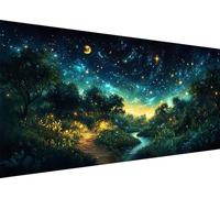 5D Diamond Painting Starry Sky, River Diamond Art Painting Kits for Adults Kids, DIY Square Full Drill Cross Stitch Crystal Creations Gem Art Dimond Paintings Kits for Home Room Decor 16x36 in L1-309