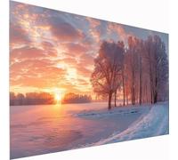 5D Diamond Painting Sunrise Large Diamond Art Snow Scene Picture DIY Square Full Drill Gem Art Crystal Embroidery Cross Stitch Set for Adults Kids,Perfect for Wall Decor,Relaxing Hobby 80x160cm Z1-394