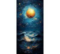 5D Diamond Painting Sunset,Sea Diamond Art Painting Kits for Adults Kids,DIY Square Full Drill Cross Stitch Crystal Creations Gem Art Dimond Paintings,Christmas Decorations Room Decor 40x80cm J-614