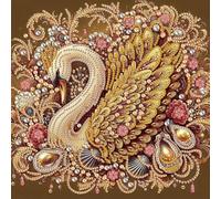5D Diamond Painting Swan for Adults, DIY Diamond Painting Pictures, Diamond Art Set in Special Shape, Animals Diamond Painting for Beginners, for Home Decoration, Wall Decoration and Gift, 30 x 30 cm