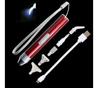 5D Diamond Painting Tool Kit with Light Point Drill Pen and 5 Pieces Different Types of Replacement Heads for Nail Art DIY Painting Craft (Red)