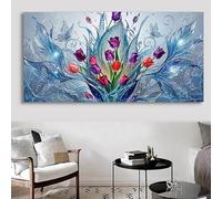 5D Diamond Painting Tulip Diamond Art Flower, DIY Round Full Drill Gem Art Craft Kits for Kids Beginners, Arts and Crafts for Adults Embroidery Kit Mosaic Kit for Home Wall Decor 40x80inch, Cod-327