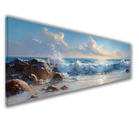5D Diamond Painting Waves Diamond Art Kits Adults Large 60x20cm Diamond Art Accessories, Full Drill Beach Painting by Numbers Diamond Art Painting Kit, Gem Art Crafts for Home Wall Decor, Gifts WQ-588
