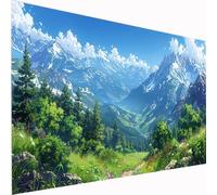 5D Diamond Painting White Cloud Large Diamond Art Sky Picture DIY Square Full Drill Gem Art Crystal Embroidery Cross Stitch Set for Adults Kids, Perfect for Wall Decor, Relaxing Hobby 80x160cm Z1-334